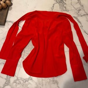 J. Crew Vibrant Red Blouse